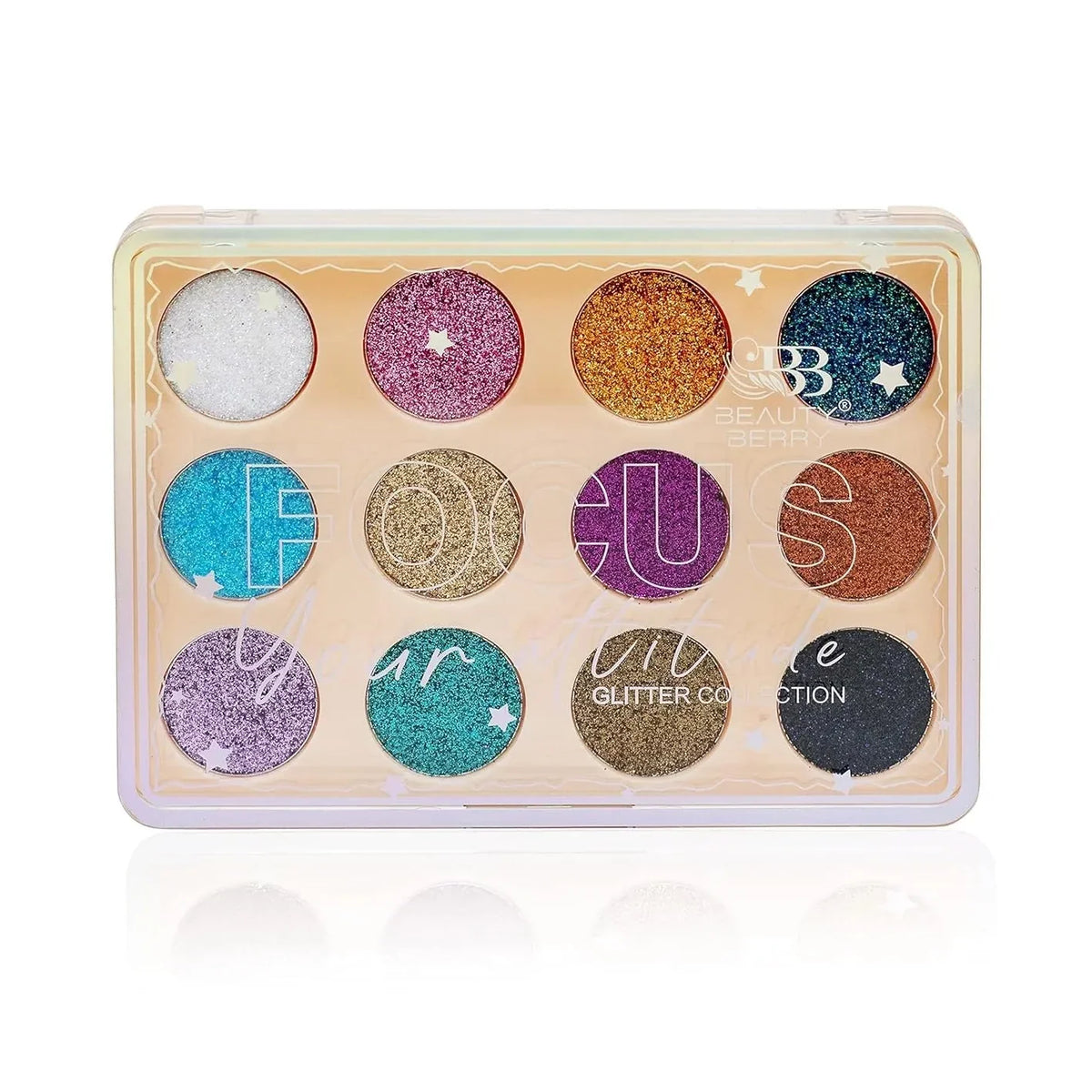 Seven Cool 12-Color Glitter Eyeshadow Palette – High-Impact Sparkle - Buy Online in Pakistan at Cosmia.pk