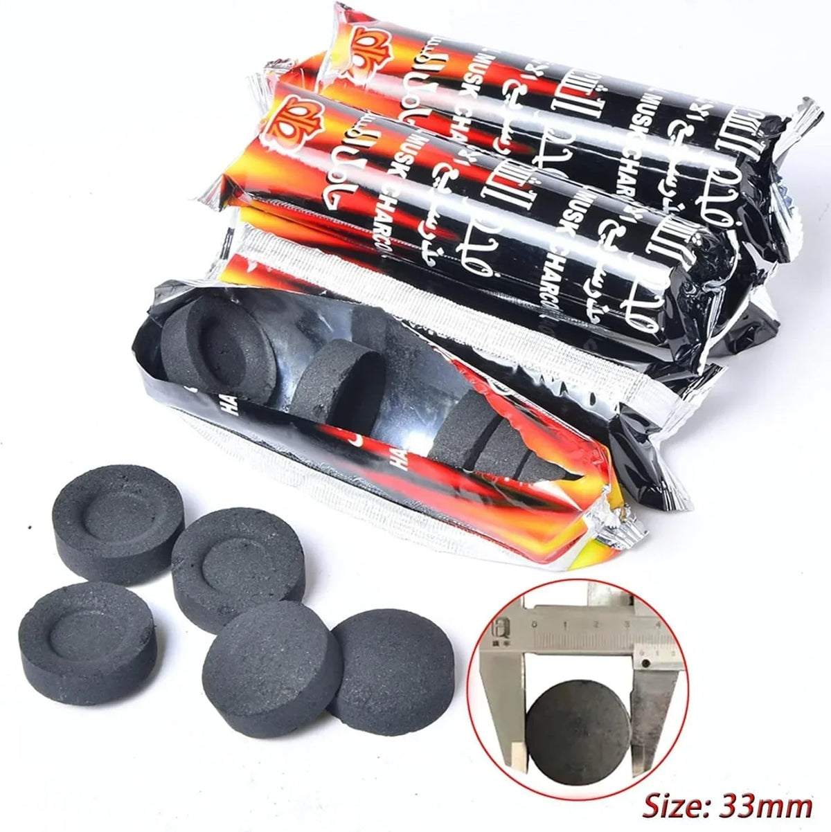 Torch Fast Burning Incense Charcoal Cube Roll for Aromatherapy - 10 - Buy Online in Pakistan at Cosmia.pk