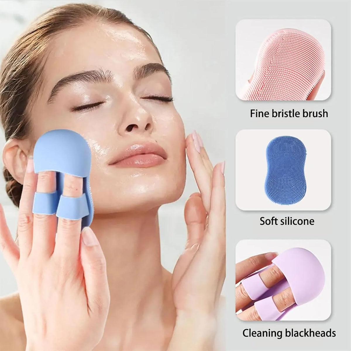 Silicone Finger Facial Cleansing Brush - Buy Online in Pakistan at Cosmia.pk