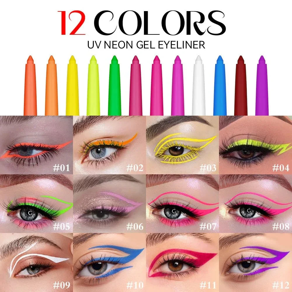 Cool Story Neon Eyeliner Pencils Set Waterproof Smudge-Proof (12 - Buy Online in Pakistan at Cosmia.pk