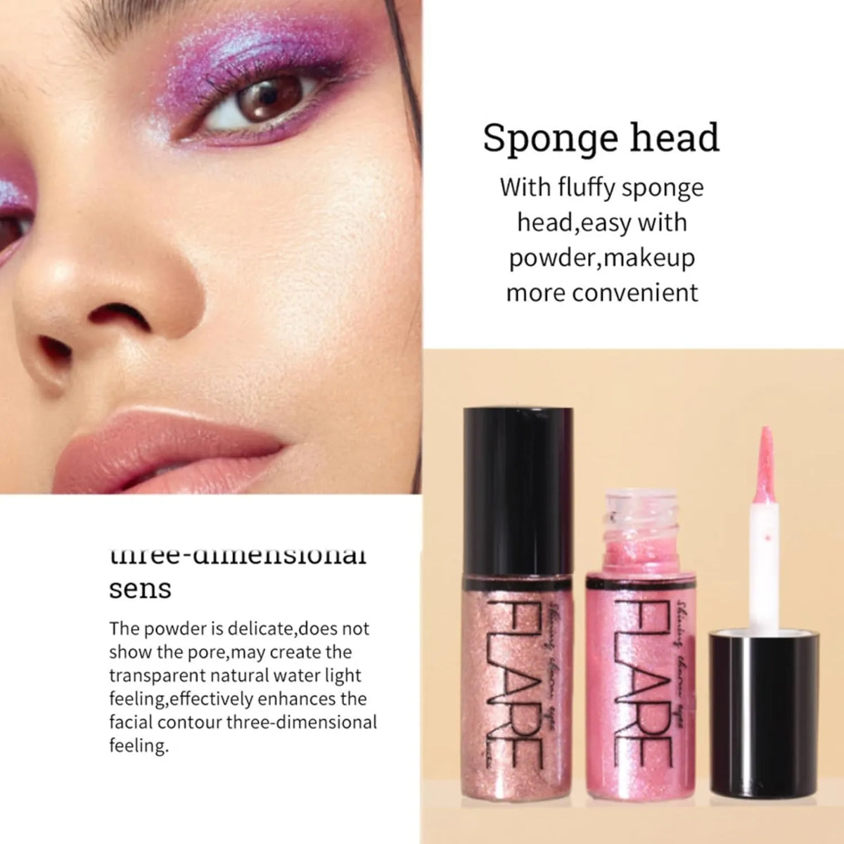 Flare Glitter Eye Shadow - 6Pcs - Buy Online in Pakistan at Cosmia.pk