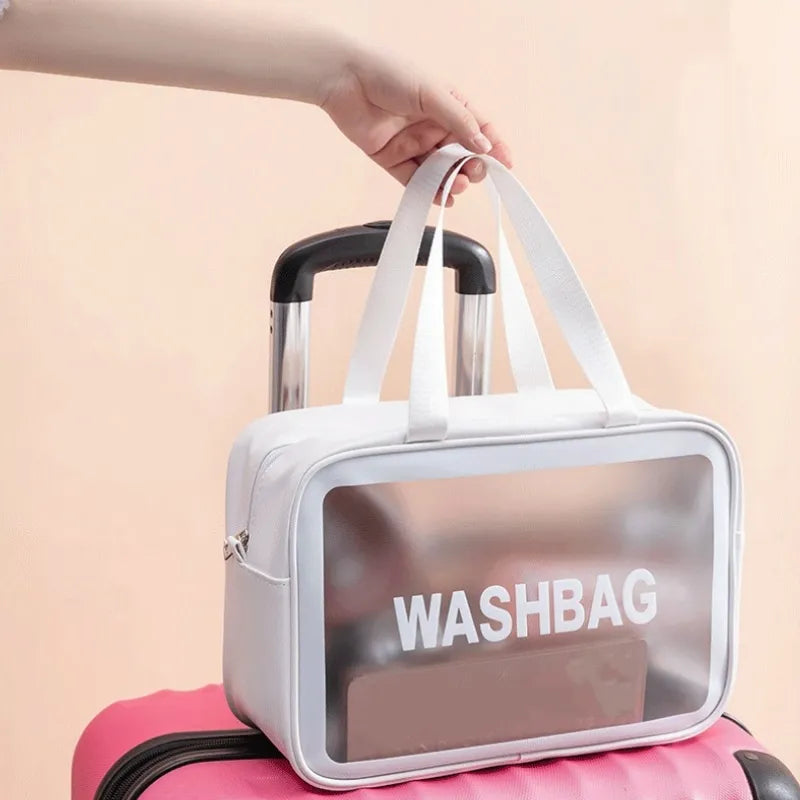 Women Portable Travel Wash Bag Transparent Waterproof Makeup Storage - Buy Online in Pakistan at Cosmia.pk