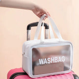 Women Portable Travel Wash Bag Transparent Waterproof Makeup Storage - Buy Online in Pakistan at Cosmia.pk
