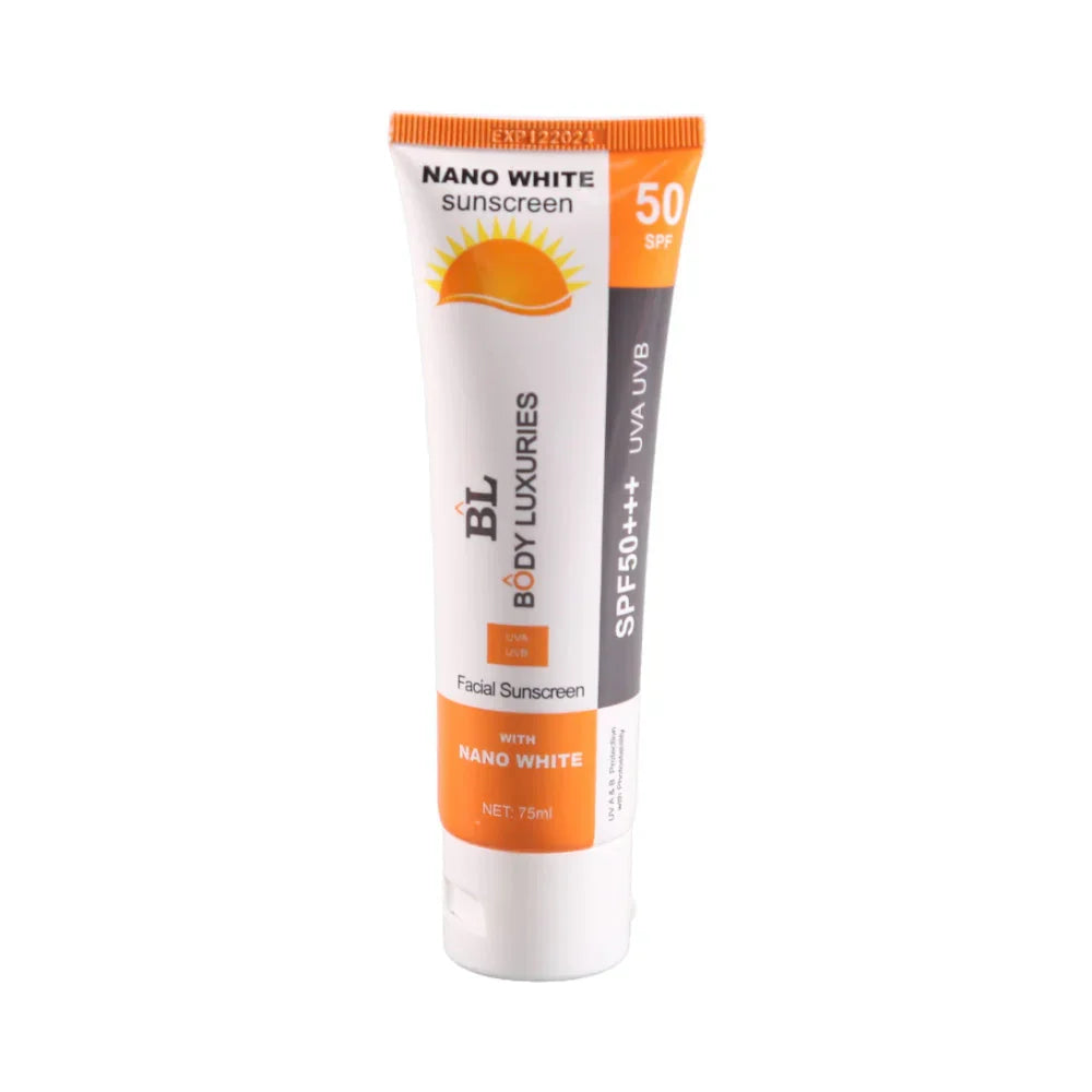 Body Luxuries Nano White Facial Sunscreen SPF50 75ml - Buy Online in Pakistan at Cosmia.pk