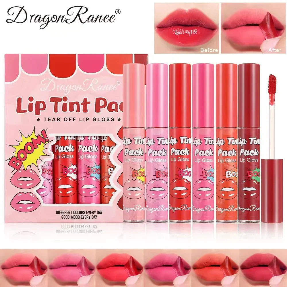 6pcs Dragon Ranee Peel Off Fruity Lip Gloss - Buy Online in Pakistan at Cosmia.pk