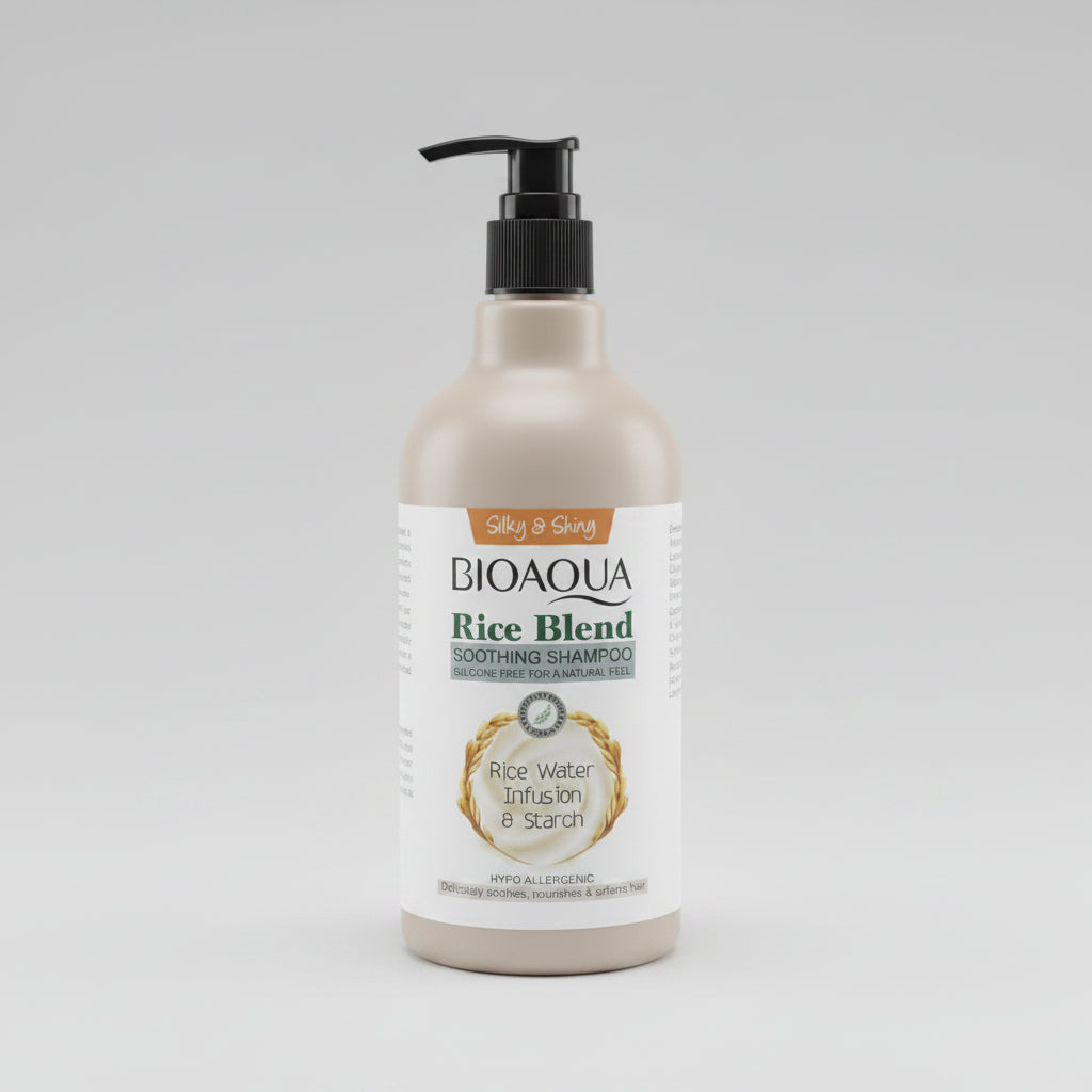 Bioaqua Rice Blend Soothing Shampoo- 500ml - Buy Online in Pakistan at Cosmia.pk