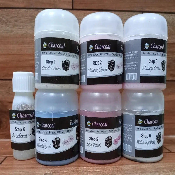 Charcoal Facial Kit (6 x 100 ML) / High Quality Charcoal Facial Kit - Buy Online in Pakistan at Cosmia.pk