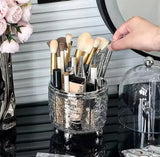 Luxury Silver Makeup Brush Storage Box With Cover - Buy Online in Pakistan at Cosmia.pk