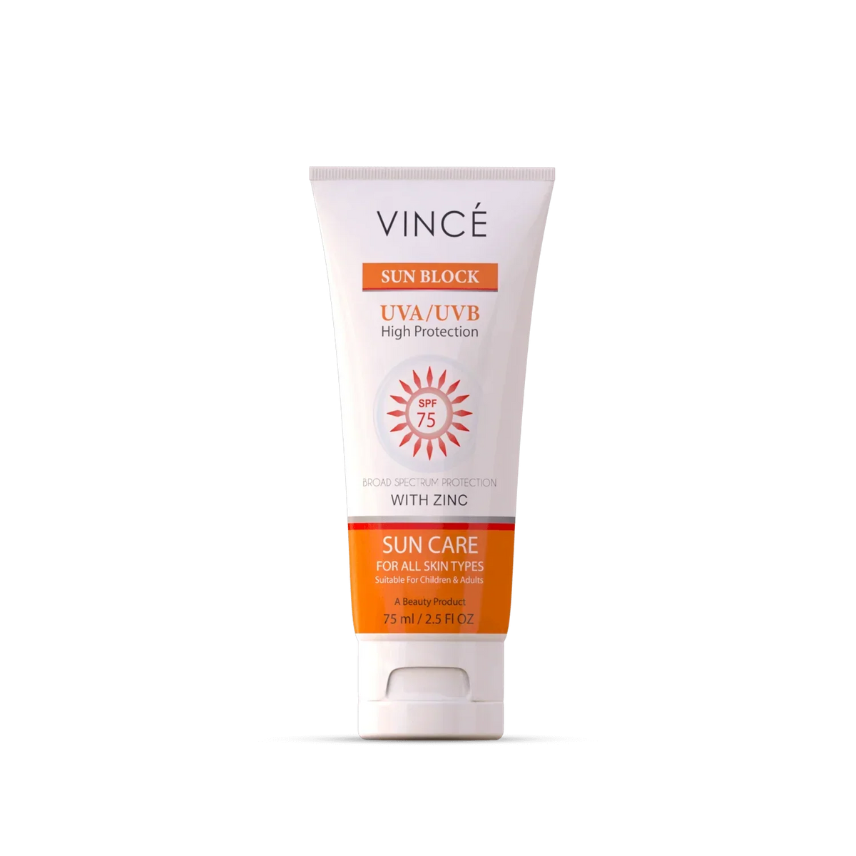 Vince Sunblock SPF 75 - 75ml - Buy Online in Pakistan at Cosmia.pk