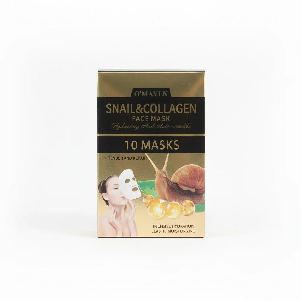 O'Mayln Snail & Collagen Face Mask - 10 PCS - Buy Online in Pakistan at Cosmia.pk