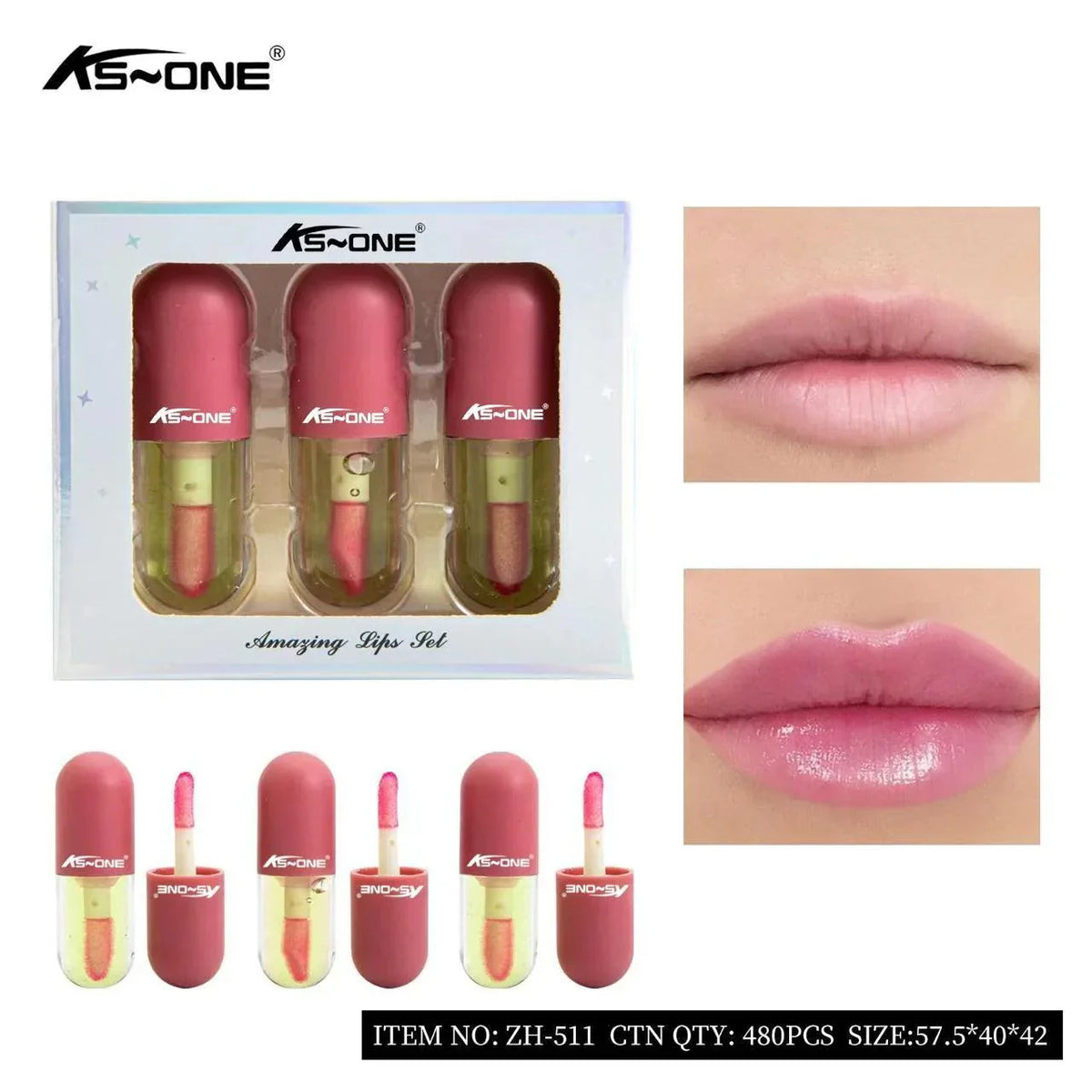 KS-One Amazing Lip Gloss Set - Buy Online in Pakistan at Cosmia.pk