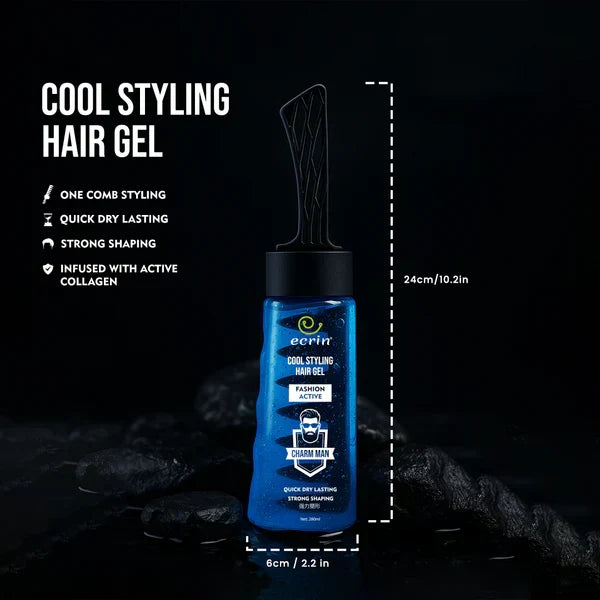 Ecrin Cool Styling Hair Gel With Active Collagen - 280ml - Buy Online in Pakistan at Cosmia.pk