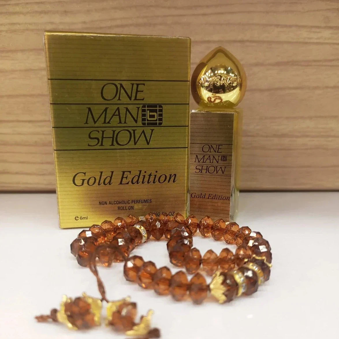 One Man Show Gold Edition Attar with Tasbeeh 6ml - Buy Online in Pakistan at Cosmia.pk