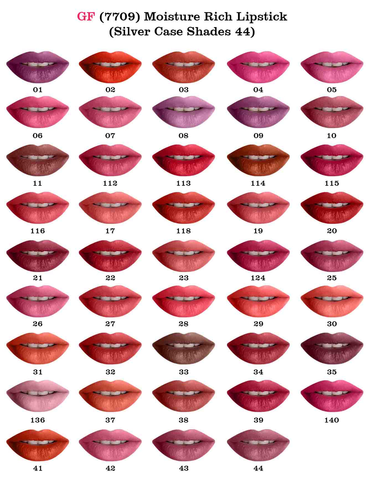Glamorous Face Moisture Rich Lipstick (Silver Case) (44 Colors) - Buy Online in Pakistan at Cosmia.pk