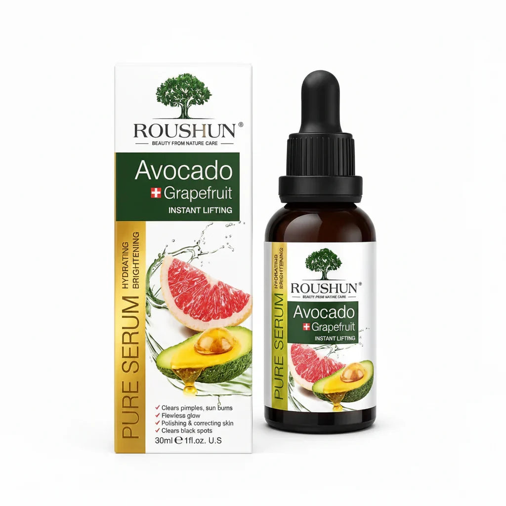 Roushun Avocado & Grapefruit Instant Lifting Pure Serum - 30ml - Each - Buy Online in Pakistan at Cosmia.pk