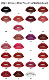Glamorous Face Thick WaterProof LipStick Pencil (31 Colors) - Buy Online in Pakistan at Cosmia.pk