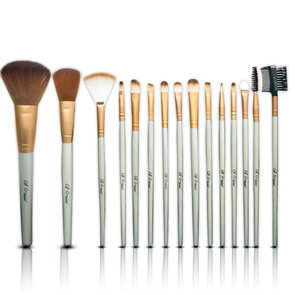 Glamorous Face 15 Piece Leather Brush set - Buy Online in Pakistan at Cosmia.pk
