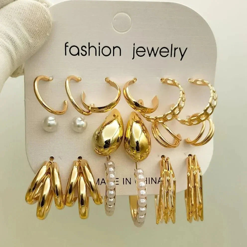 New Combo Pair Earrings Card - Set Of 9 - Buy Online in Pakistan at Cosmia.pk