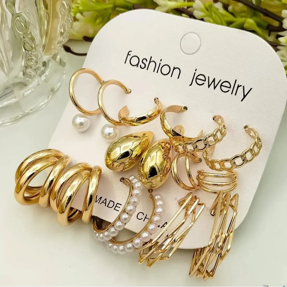 New Combo Pair Earrings Card - Set Of 9 - Buy Online in Pakistan at Cosmia.pk
