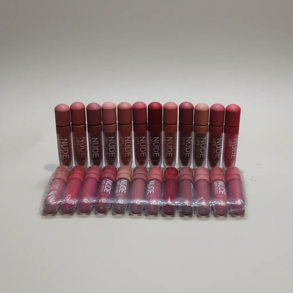 Nude Lips Note Matte Lipgloss - 12 Pcs - Buy Online in Pakistan at Cosmia.pk