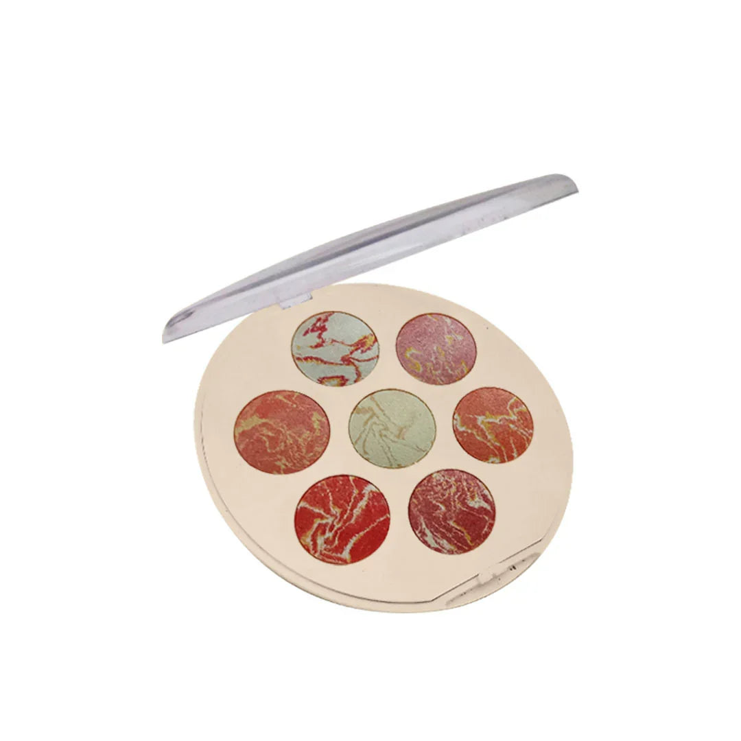 Glamorous Face Highlighter & Blusher Palette (7 Colors) – Glow & - Buy Online in Pakistan at Cosmia.pk