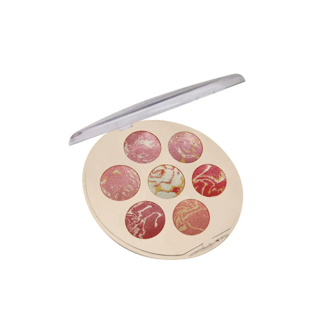 Glamorous Face Highlighter & Blusher Palette (7 Colors) – Glow & - Buy Online in Pakistan at Cosmia.pk