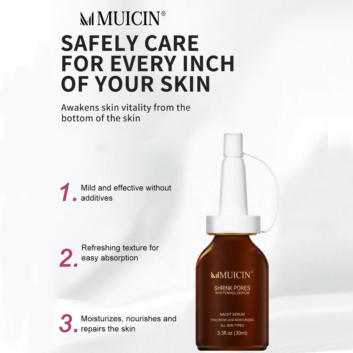 MUICIN - Shrink Pores Hyaluronic Acid Serum - 30ml - Buy Online in Pakistan at Cosmia.pk