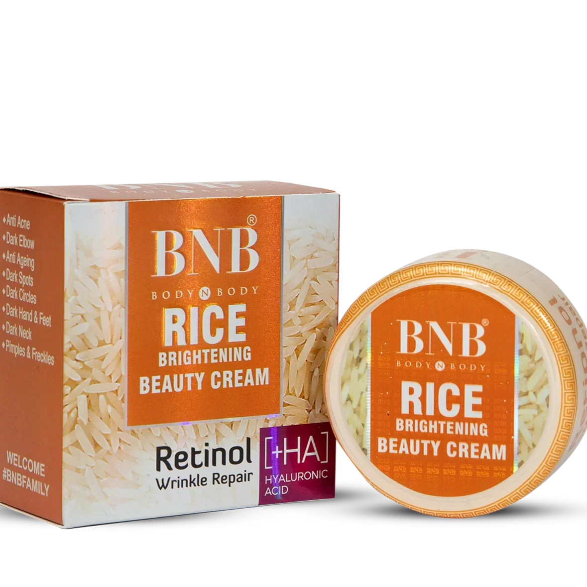 BNB Rice Brightening Beauty Cream Retinol Wrinkle Repair - Buy Online in Pakistan at Cosmia.pk