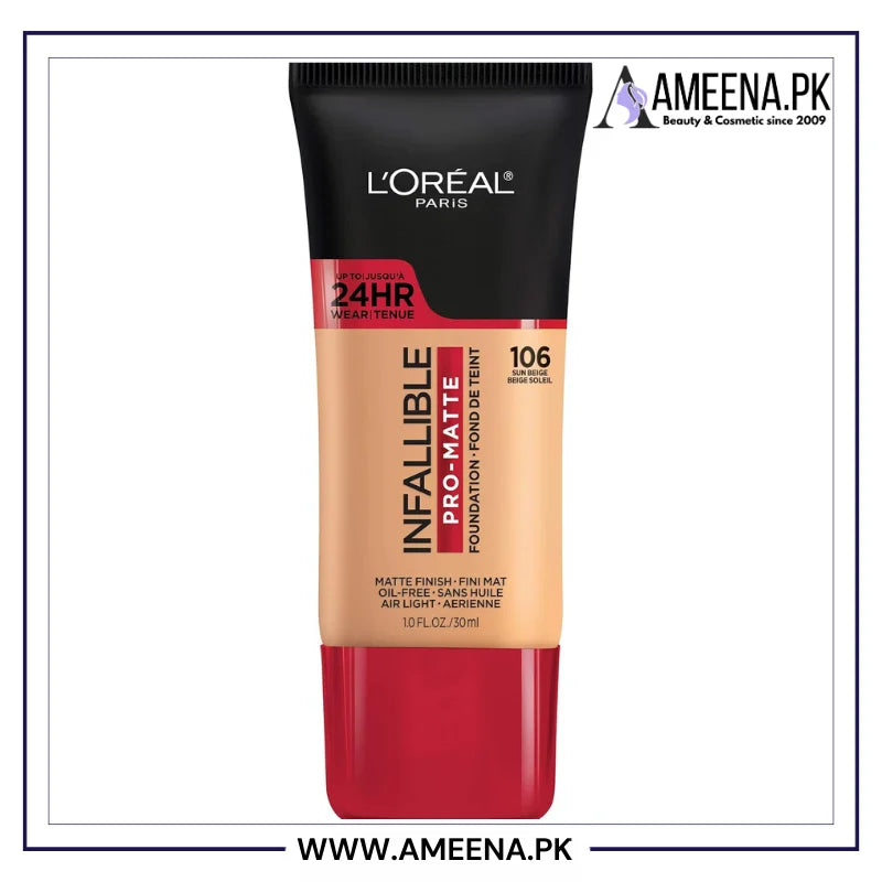 L'Oreal Paris Infallible Pro-Matte Liquid Longwear Foundation - Buy Online in Pakistan at Cosmia.pk