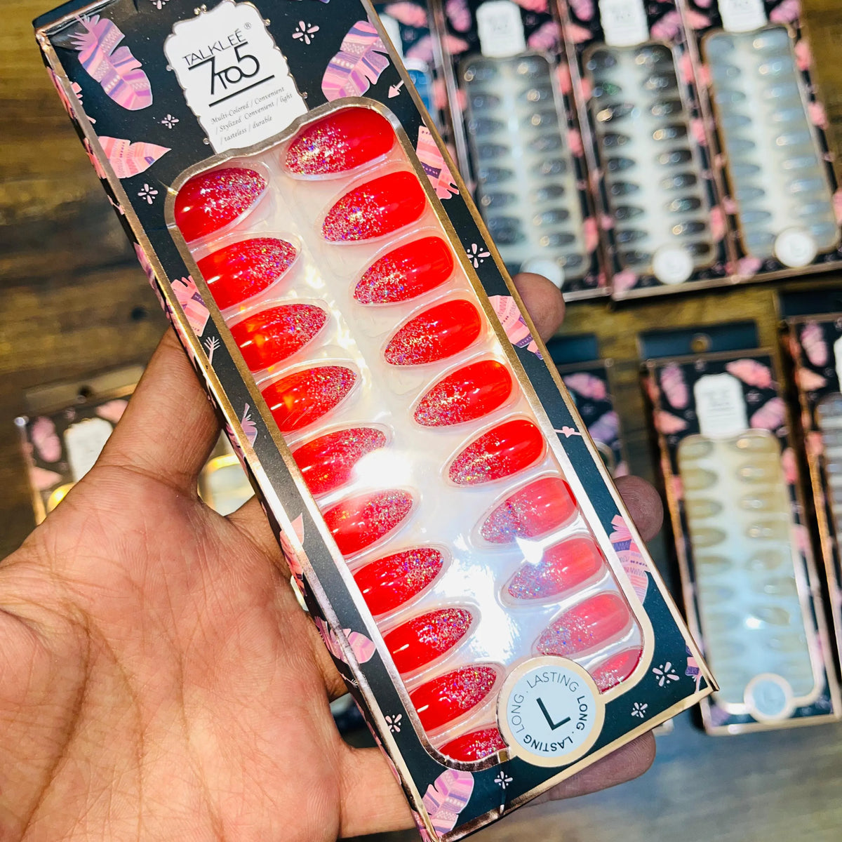 7To5 Talklee Shiny Artifical Nails With Free Stickers - Buy Online in Pakistan at Cosmia.pk