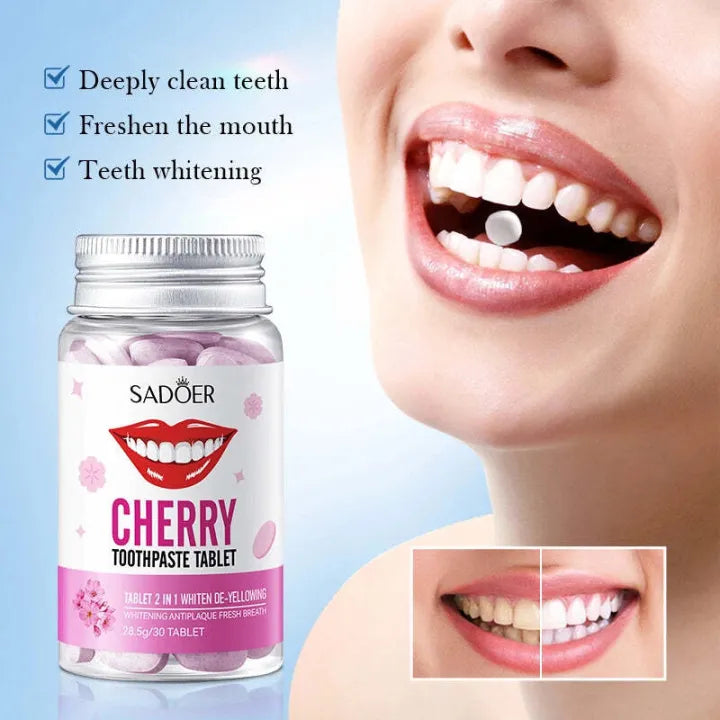 Sadoer 2 in 1 Solid Toothpaste Tablets 28.5g - Buy Online in Pakistan at Cosmia.pk