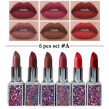 Heng Fang Diamond 6 Pc Long Lasting Matte Lipsticks Set - Buy Online in Pakistan at Cosmia.pk
