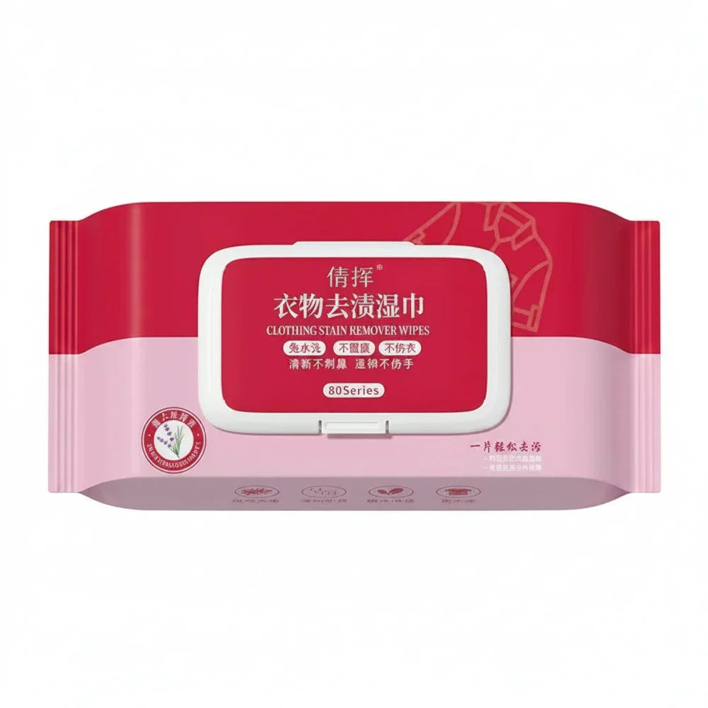 Qianhui Clothing Stain Wipes - 80 Pcs - Buy Online in Pakistan at Cosmia.pk