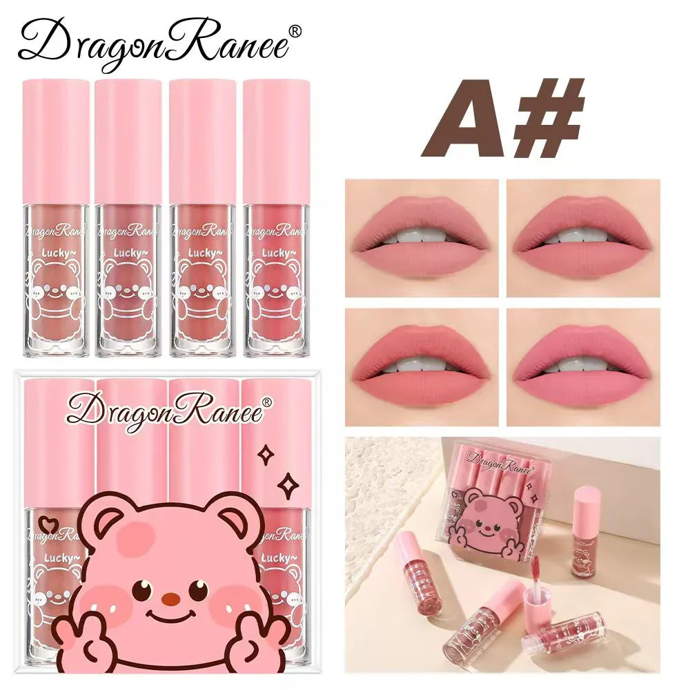 Dragon Ranee Long Lasting Lip gloss Set of 4Pcs - Buy Online in Pakistan at Cosmia.pk