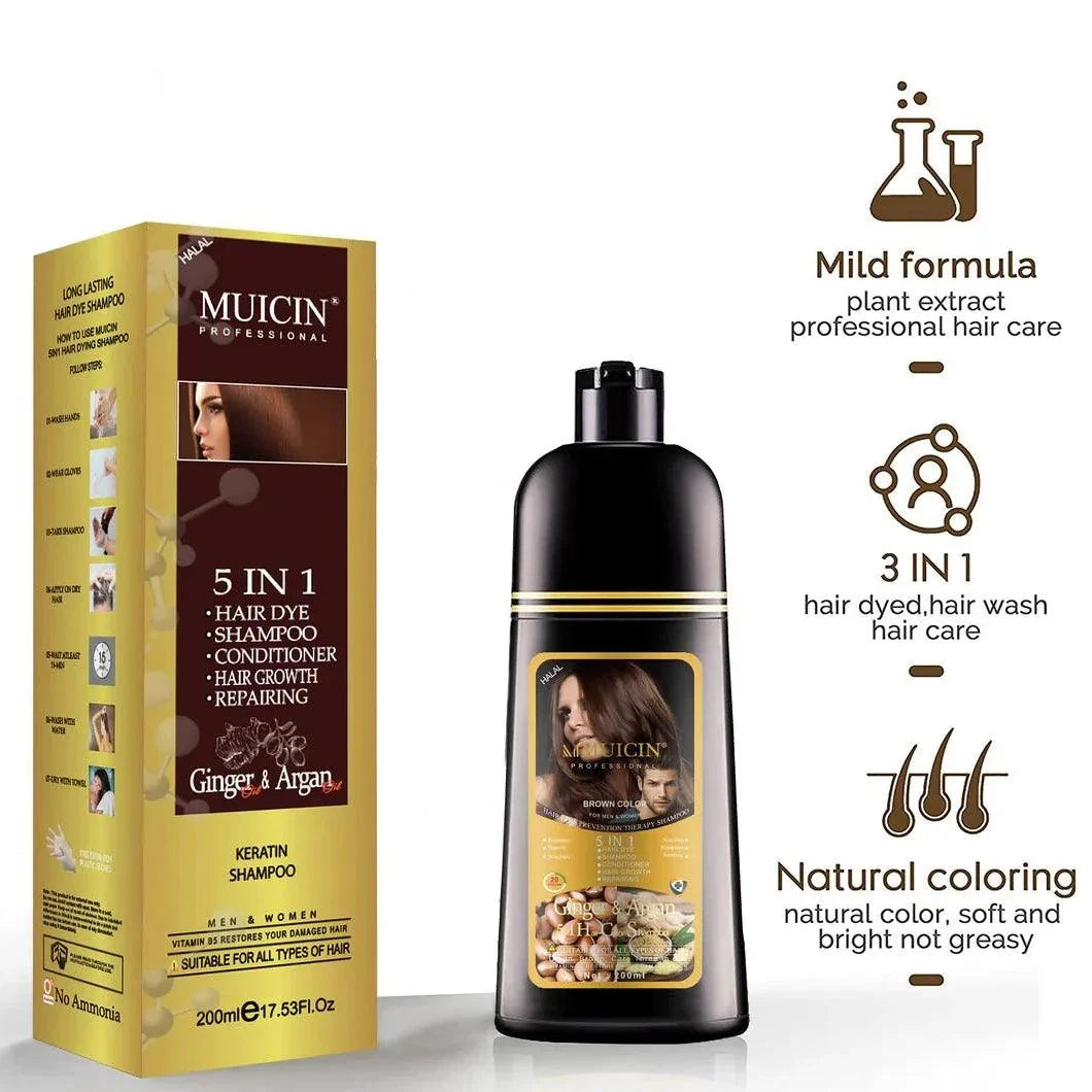 5 in 1 Muicins Ultimate Hair Color Shampoo 200ml - Buy Online in Pakistan at Cosmia.pk