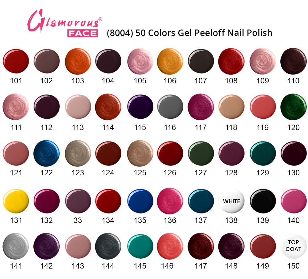 Glamorous Face Gel Peel Off Nail Polish (50 Colours) - Buy Online in Pakistan at Cosmia.pk