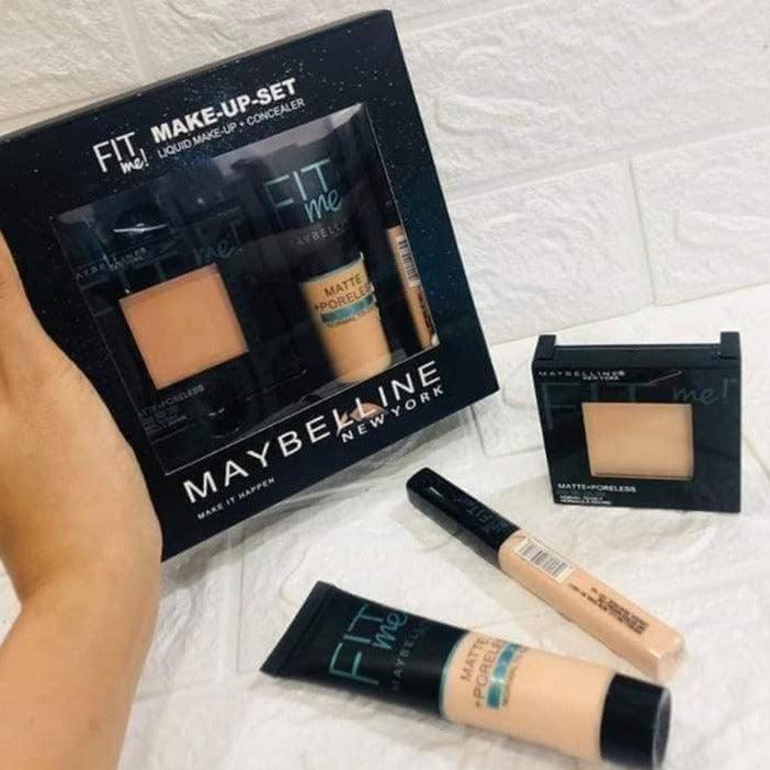 Maybelline Fit Me Makeup Set – Liquid Foundation, Powder, and Concealer - Buy Online in Pakistan at Cosmia.pk