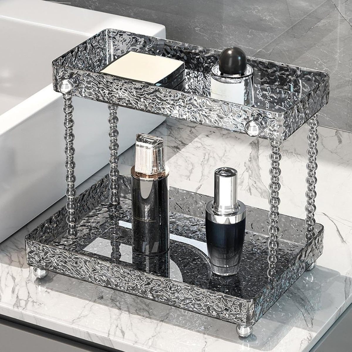 Acrylic 2 Layer Counter Organizer - Buy Online in Pakistan at Cosmia.pk