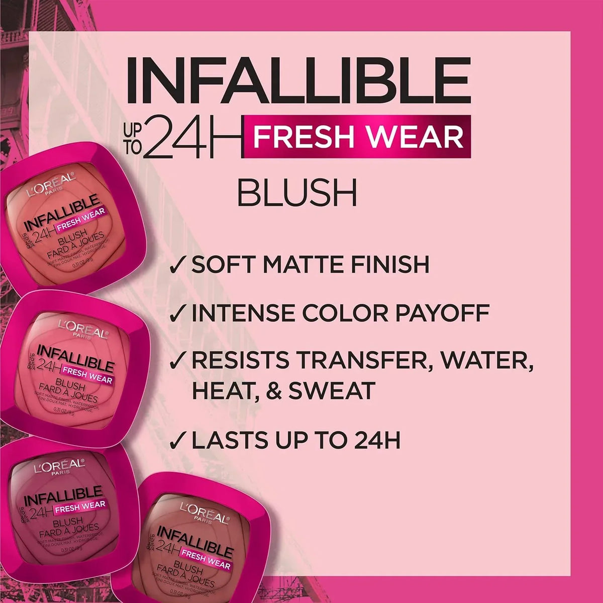 L'Oreal Paris Infallible Up to 24H Fresh Wear Soft Matte Blush - Buy Online in Pakistan at Cosmia.pk