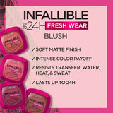 L'Oreal Paris Infallible Up to 24H Fresh Wear Soft Matte Blush - Buy Online in Pakistan at Cosmia.pk