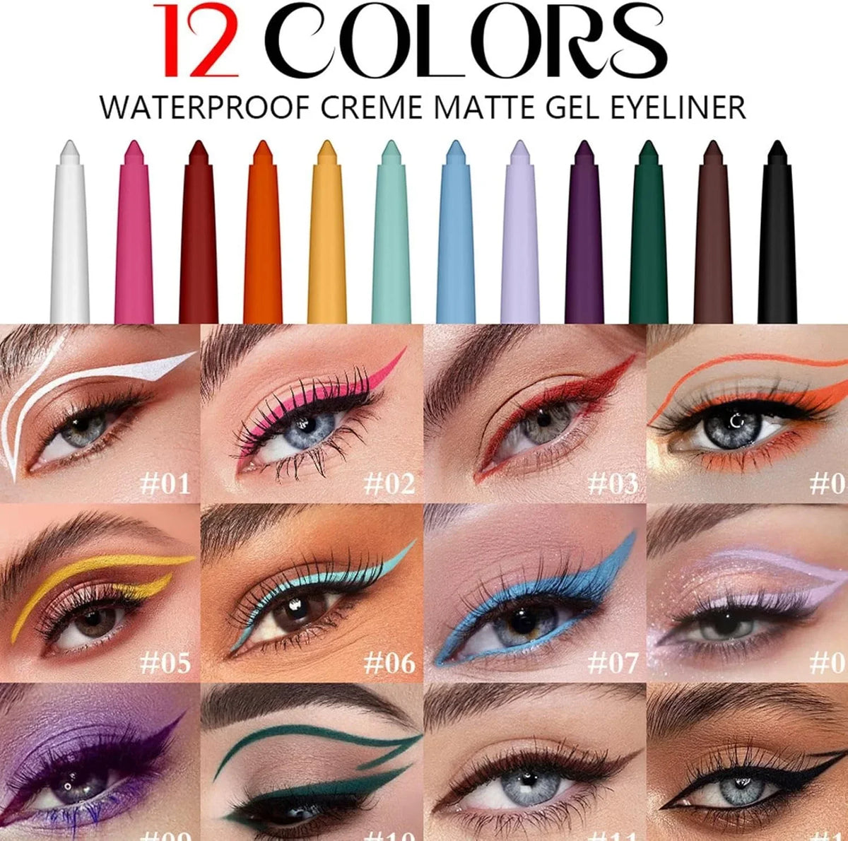 Cool Story Waterproof Colored Matte Lip Liner - 12 pcs Set - Buy Online in Pakistan at Cosmia.pk
