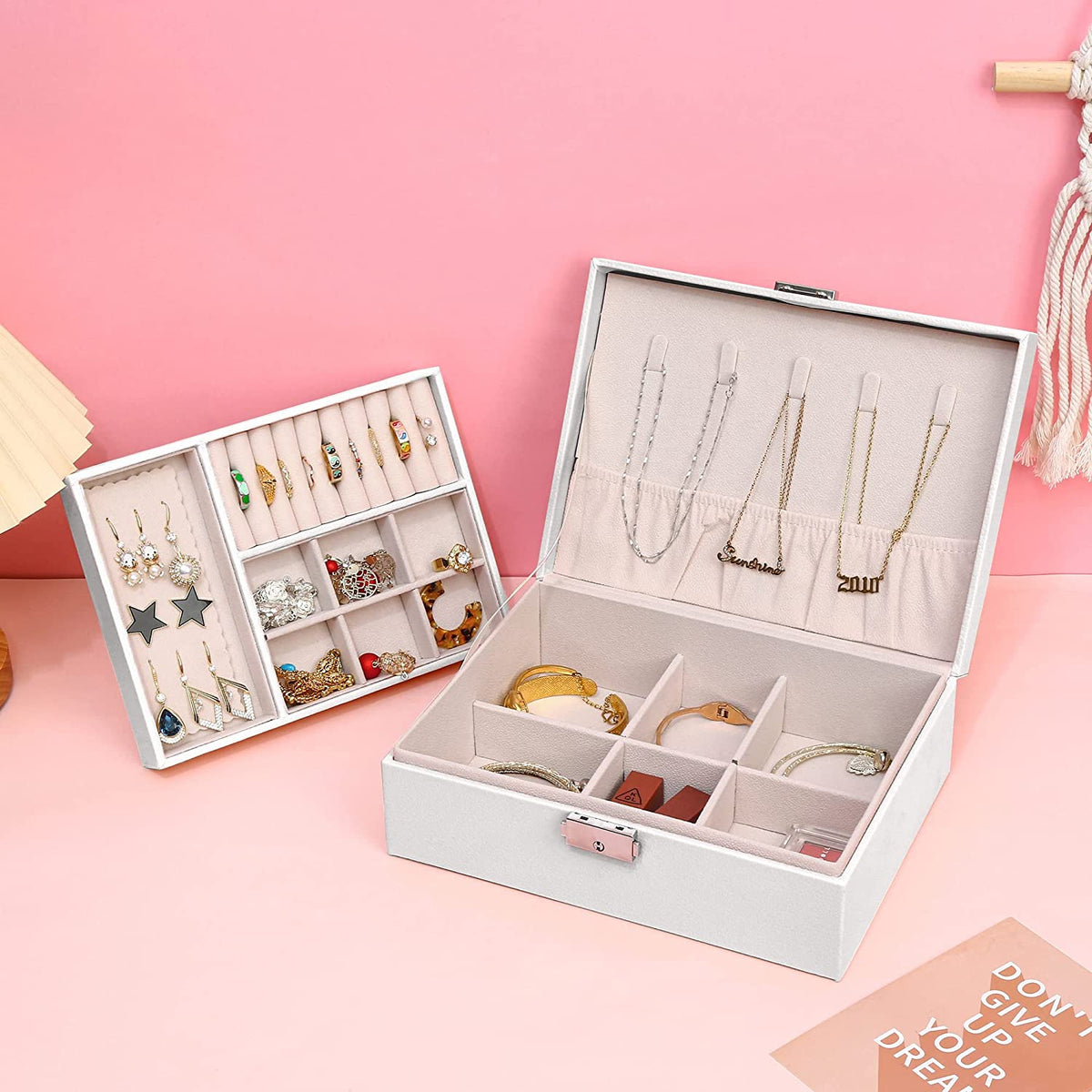 PU Leather Jewellery Box with Lock - Buy Online in Pakistan at Cosmia.pk