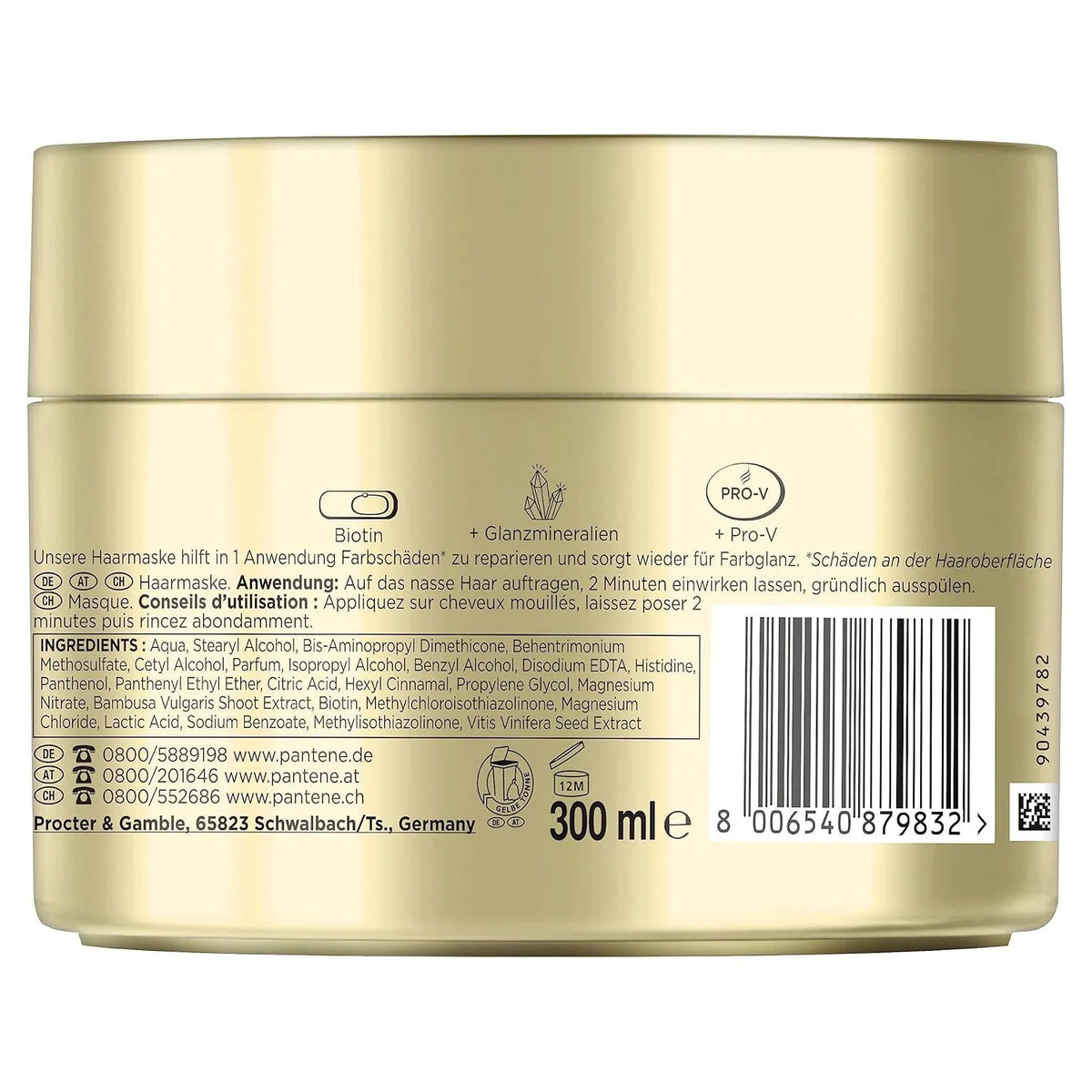 Pantene Pro‑V Miracles Colour Gloss & Deep Repair Hair Mask – 300 ml - Buy Online in Pakistan at Cosmia.pk