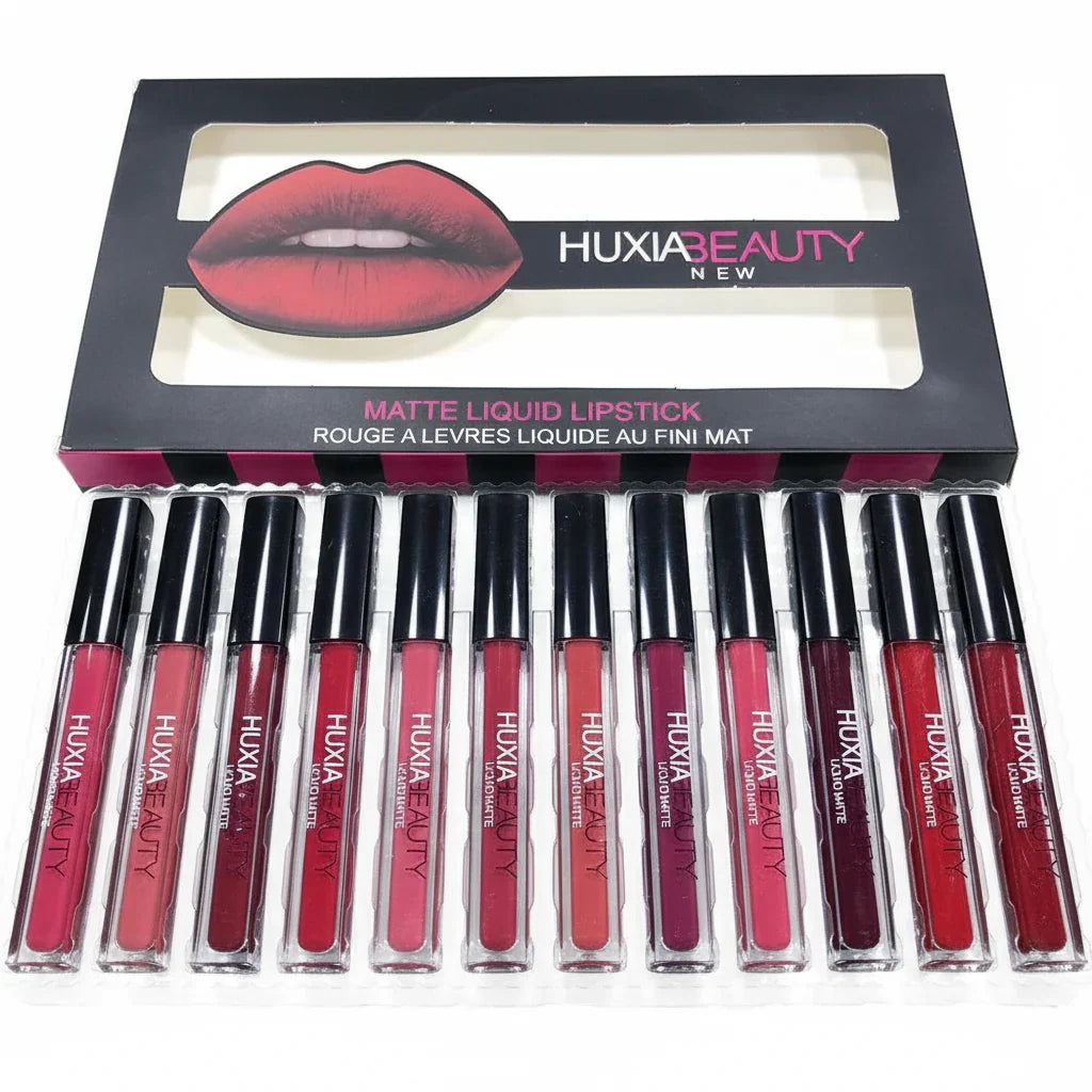 Huxia Beauty Matte Liquid Lipstick Pack of 12 - Buy Online in Pakistan at Cosmia.pk