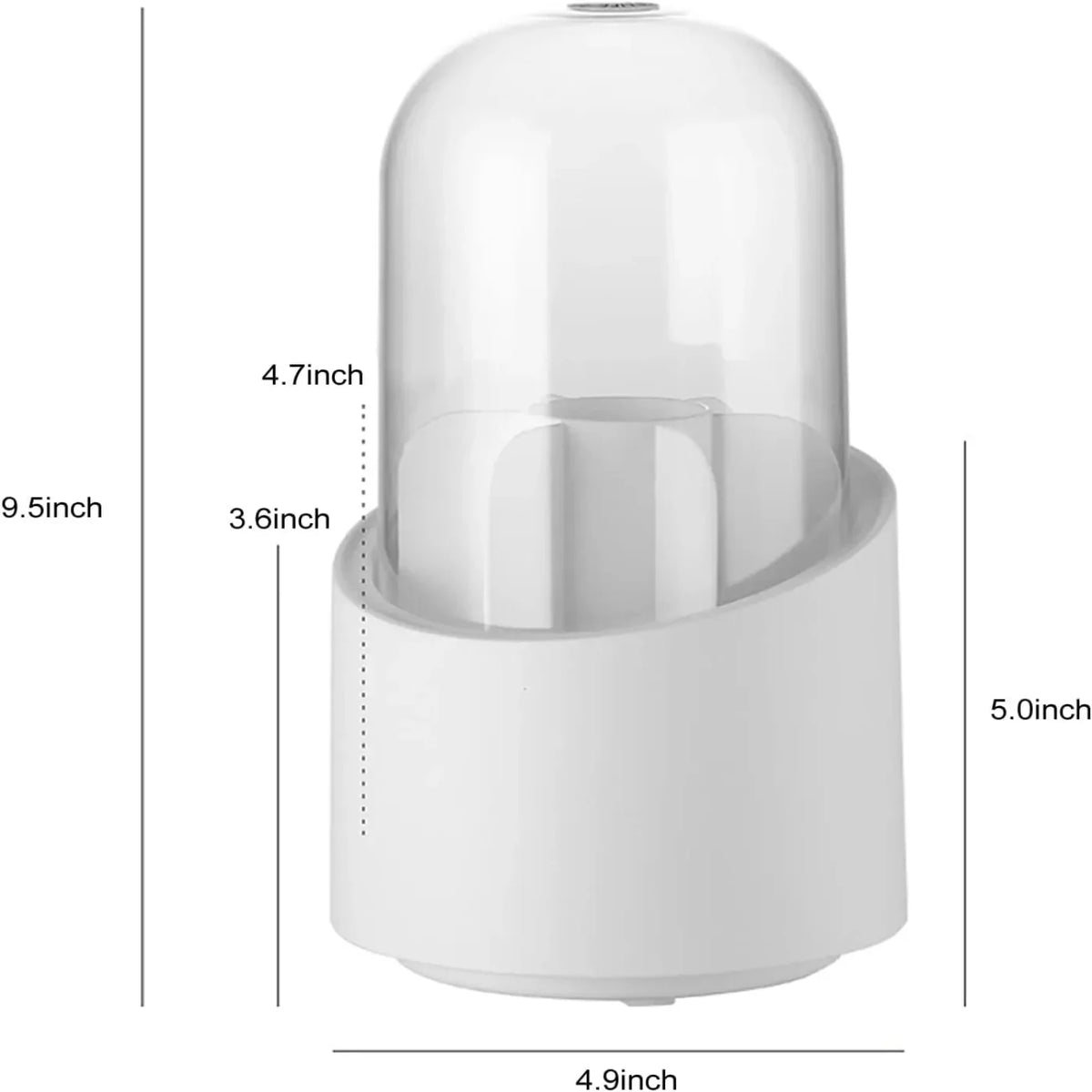 360° Degree Rotating Makeup Brush Holder with Dustproof Lid - Buy Online in Pakistan at Cosmia.pk