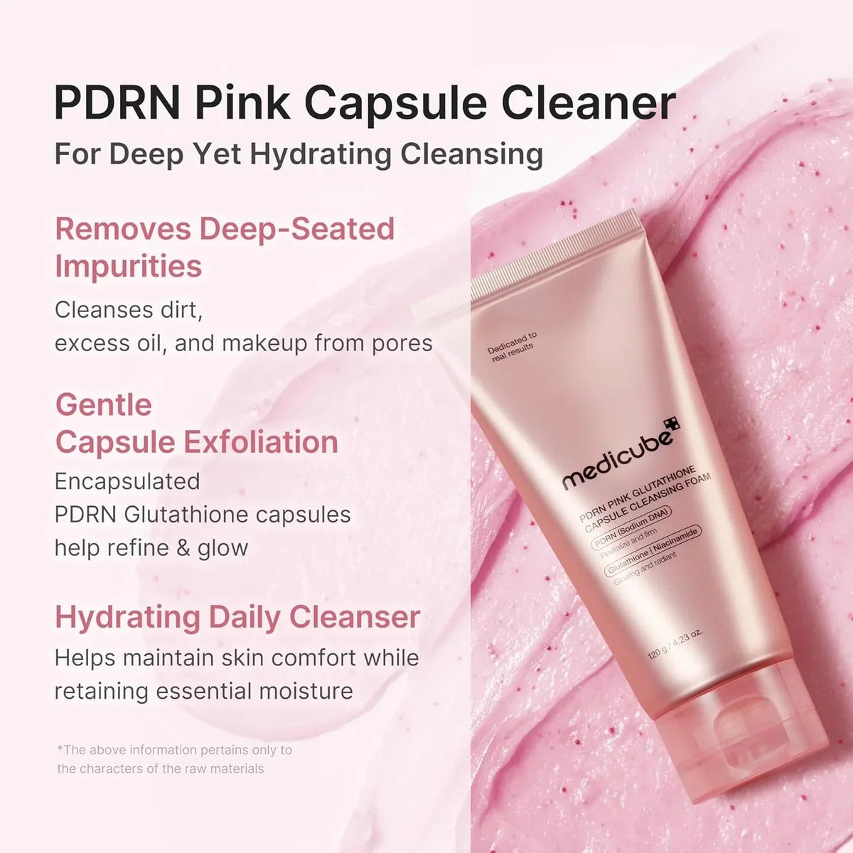 Medicube PDRN Pink Glutathione Capsule Foam Cleanser - 120g - Buy Online in Pakistan at Cosmia.pk