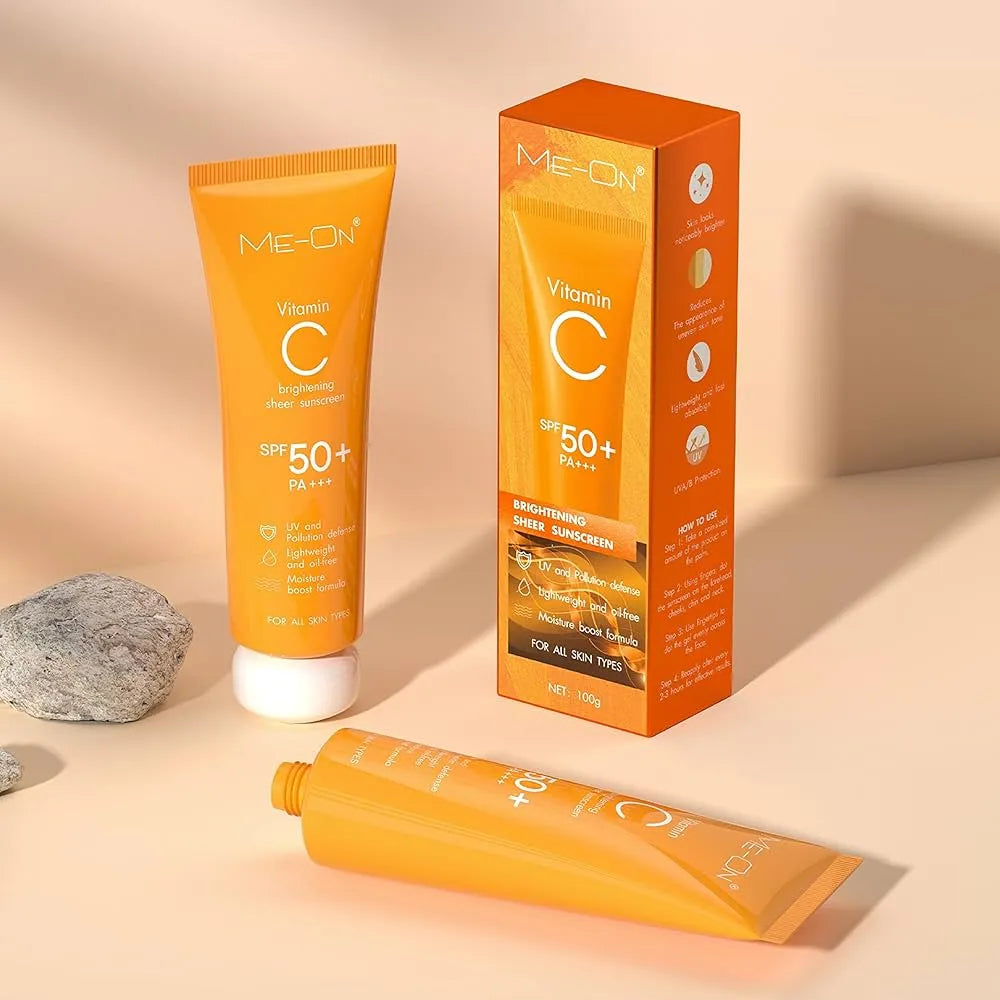Me-on Vitamin C Brightening Sheer Sunscreen SPF 50 ( 100g ) - Buy Online in Pakistan at Cosmia.pk