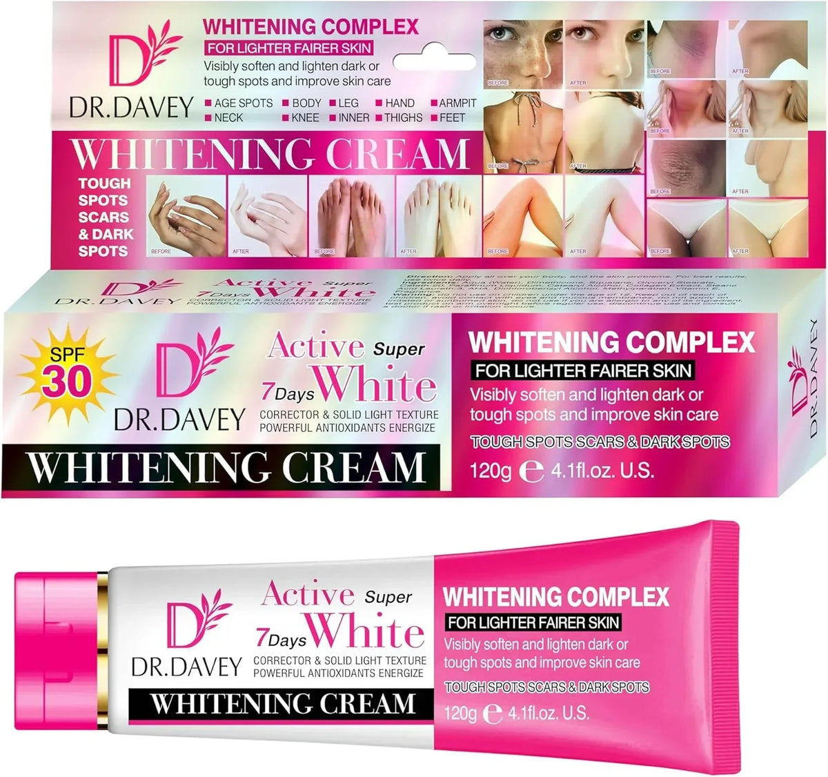 Dr Davey Active Super Private Parts Whitening Cream - 120g - Buy Online in Pakistan at Cosmia.pk