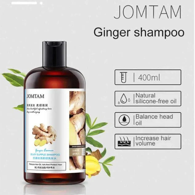 JOMTAM Ginger Herbal Shampoo Anti-Hair Loss Itching Dandruff Control - 400ml - Buy Online in Pakistan at Cosmia.pk