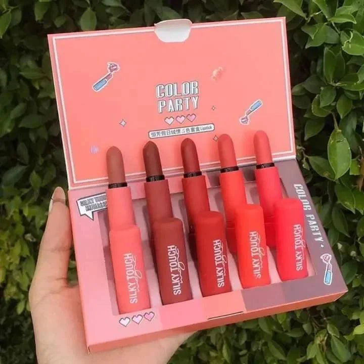 5pcs Silky Touch Color Party Lipstick - Buy Online in Pakistan at Cosmia.pk